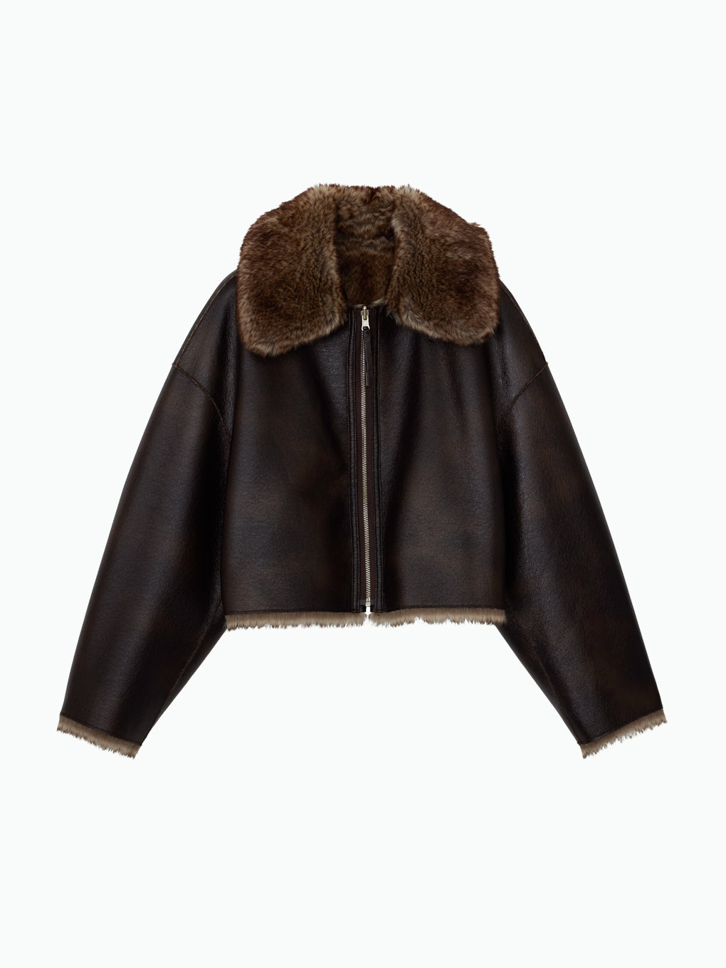 REVERSIBLE SHORT FAKE FUR JACKET