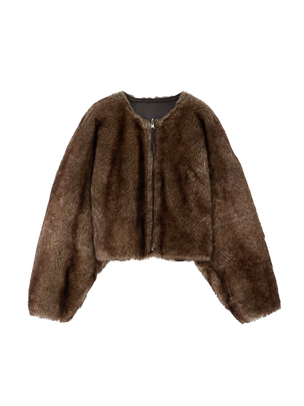 REVERSIBLE SHORT FAKE FUR JACKET