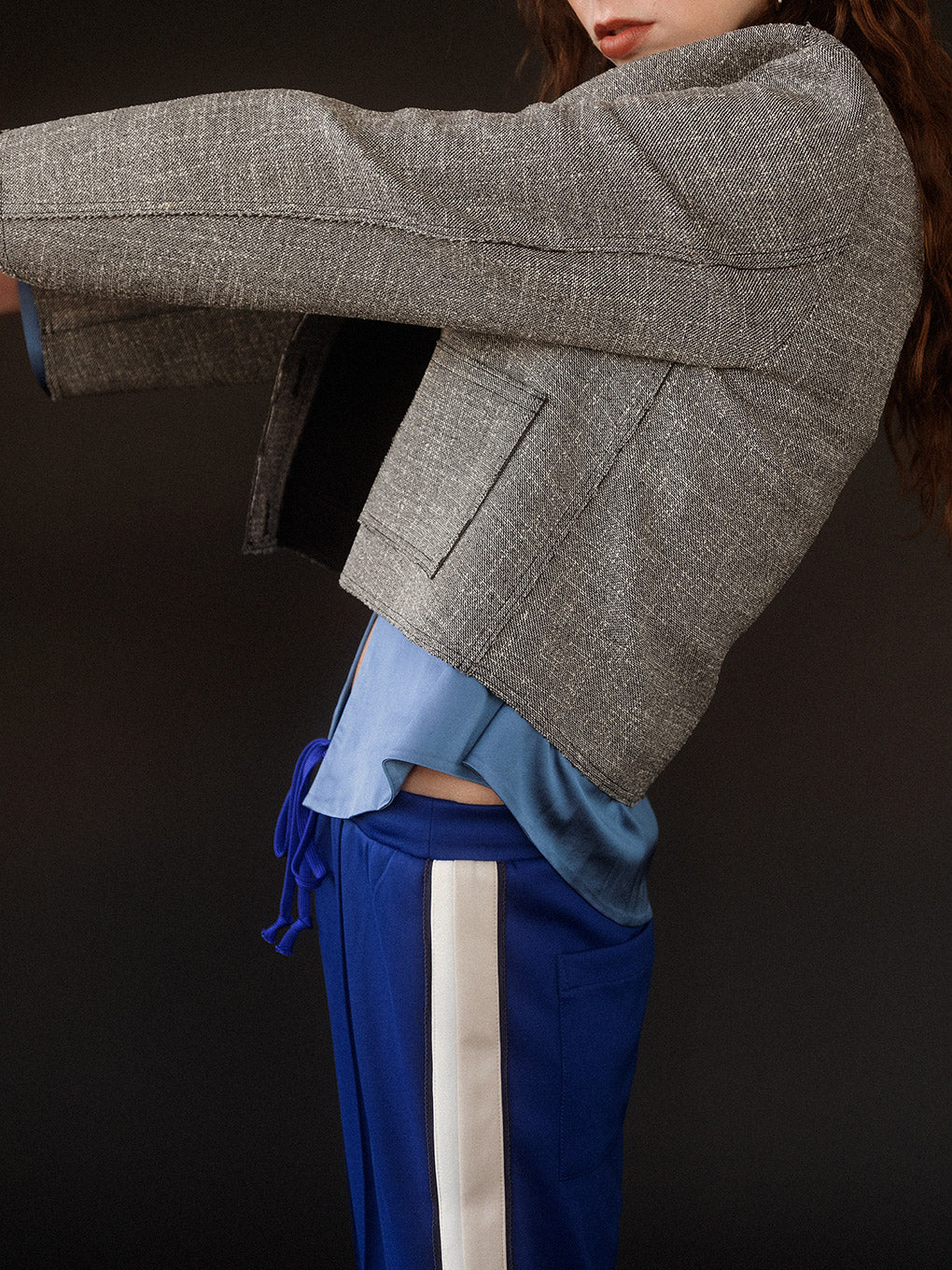 LOOSE SLIT TRACK PANTS