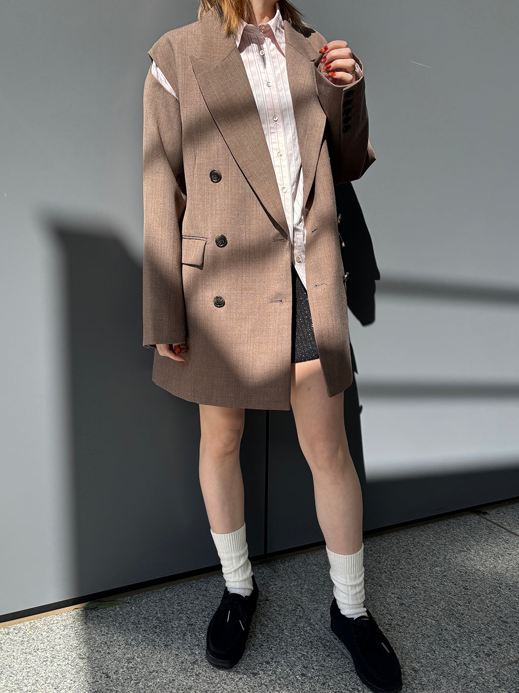 SHOULDER SLIT TAILORED JACKET