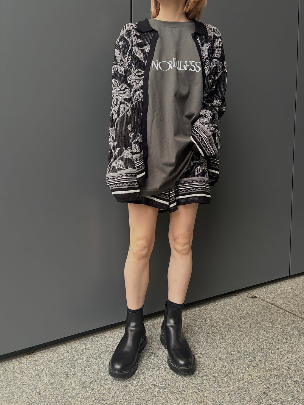 NOUNLESS 25ss BIG OVER PRINT TEE