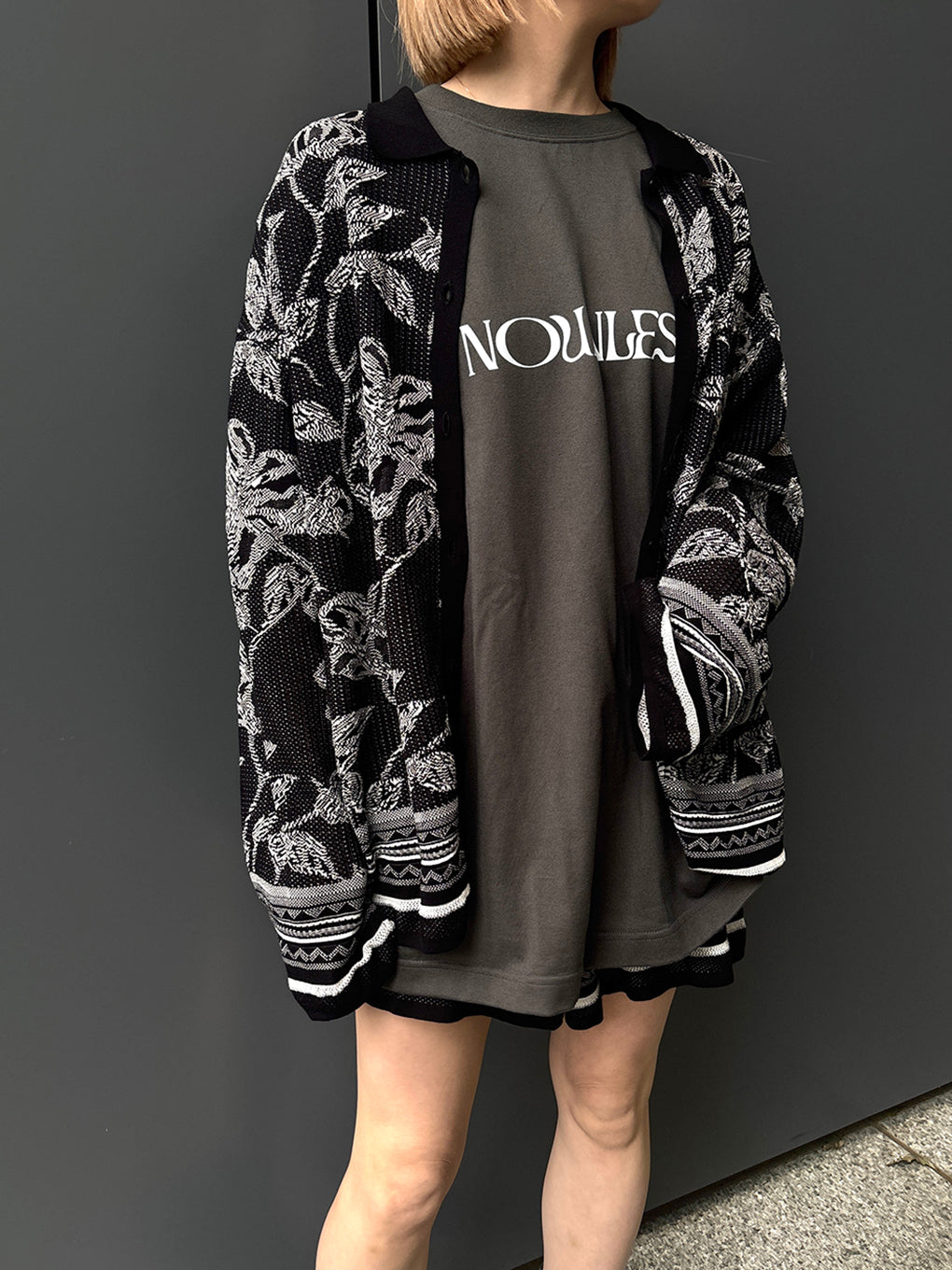 NOUNLESS 25ss BIG OVER PRINT TEE