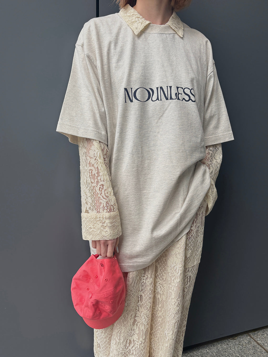 NOUNLESS 25ss BIG OVER PRINT TEE