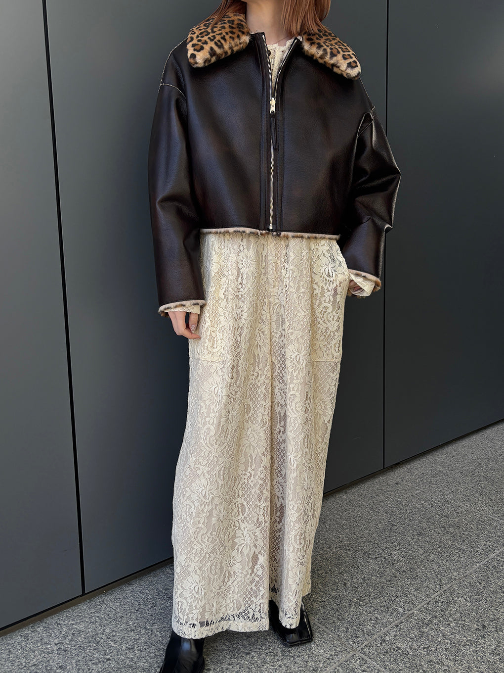 REVERSIBLE SHORT FAKE FUR JACKET