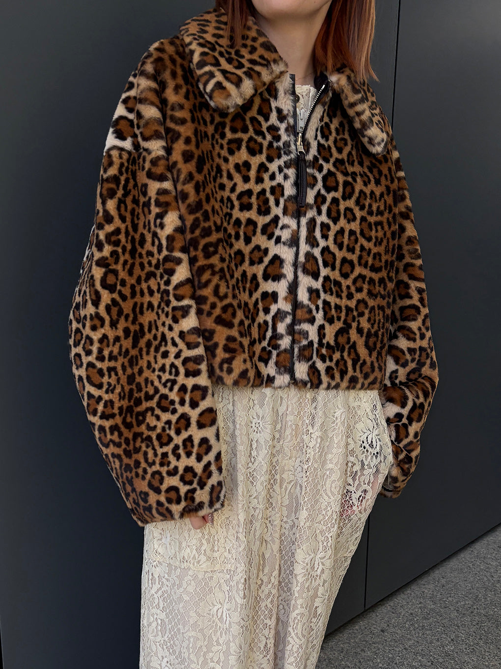 REVERSIBLE SHORT FAKE FUR JACKET