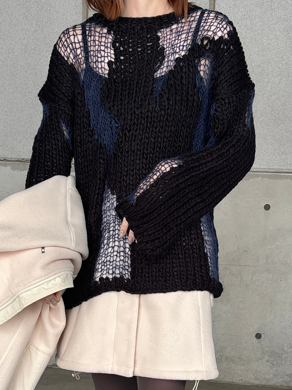 TWO YARN INTARSIA KNIT