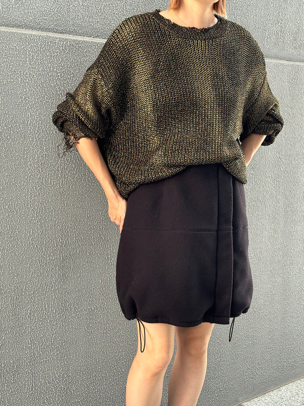 NOUNLESS FLEECE MINI SKIRT