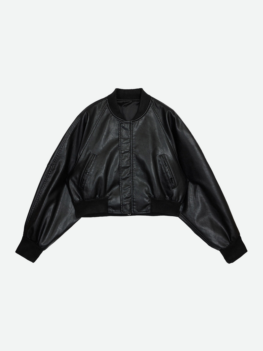 FAKE LEATHER SHORT BLOUSE