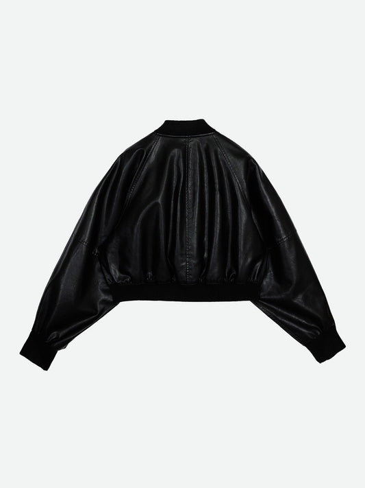 FAKE LEATHER SHORT BLOUSON