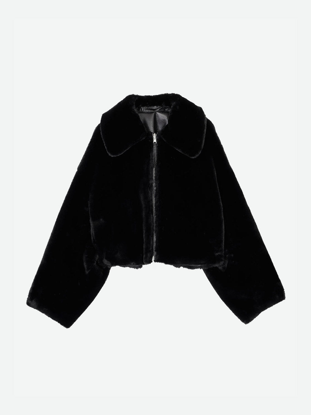 REVERSIBLE SHORT FAKE FUR JACKET
