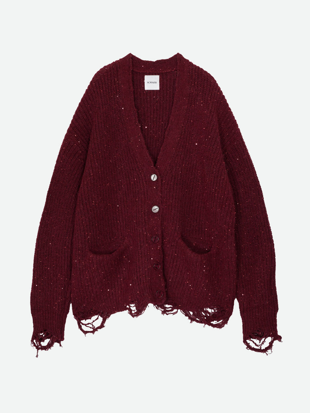 SHINY GRUNGE KNIT CARDIGAN