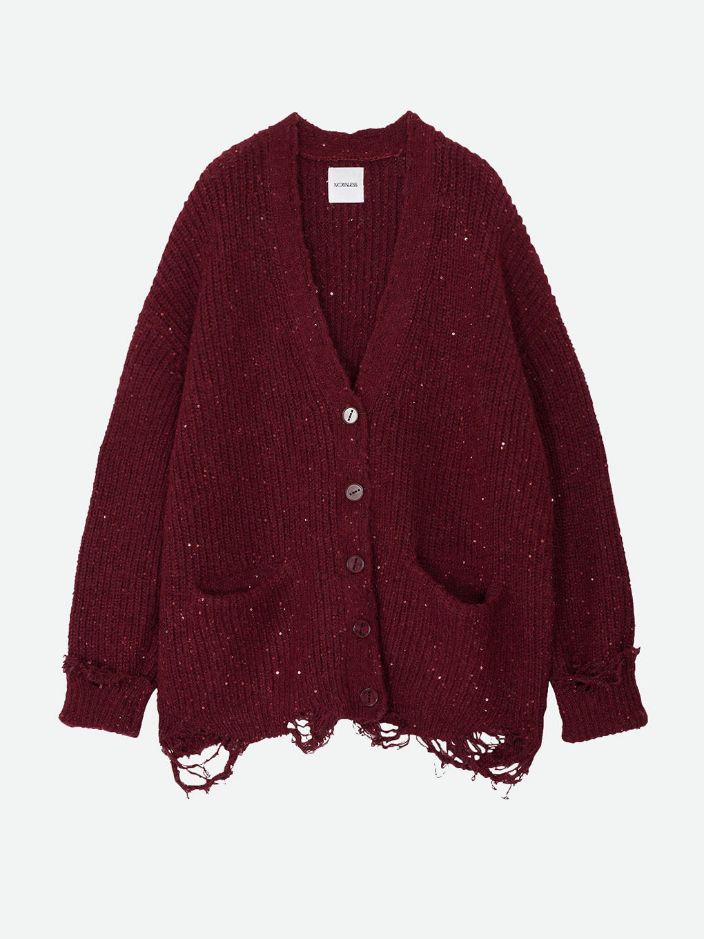 SHINY GRUNGE KNIT CARDIGAN