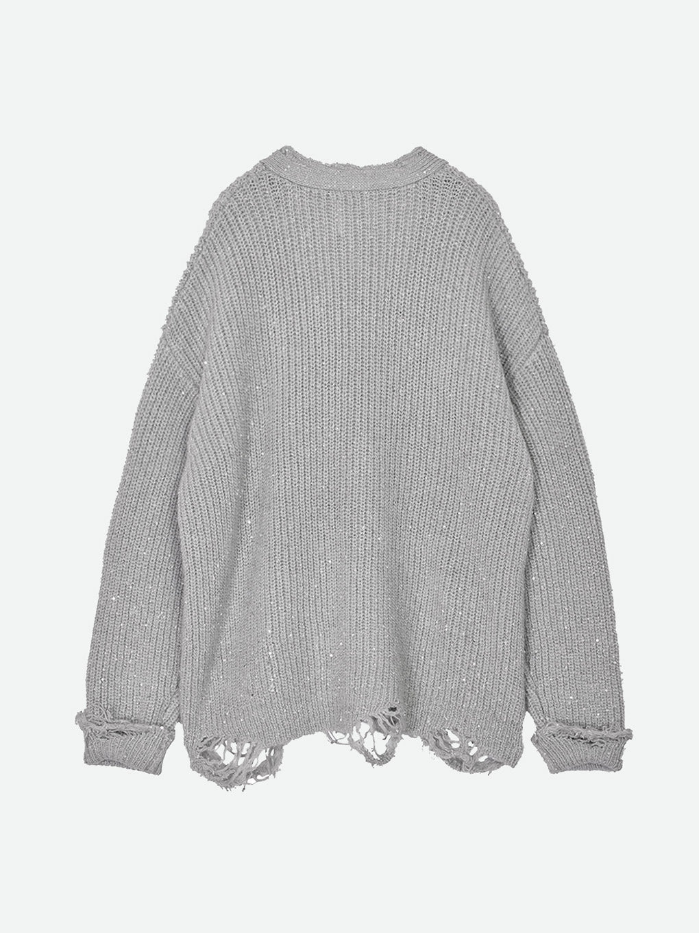 SHINY GRUNGE KNIT CARDIGAN