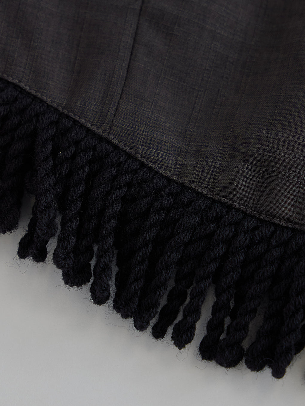 CHECK FRINGE BARE BUSTIER