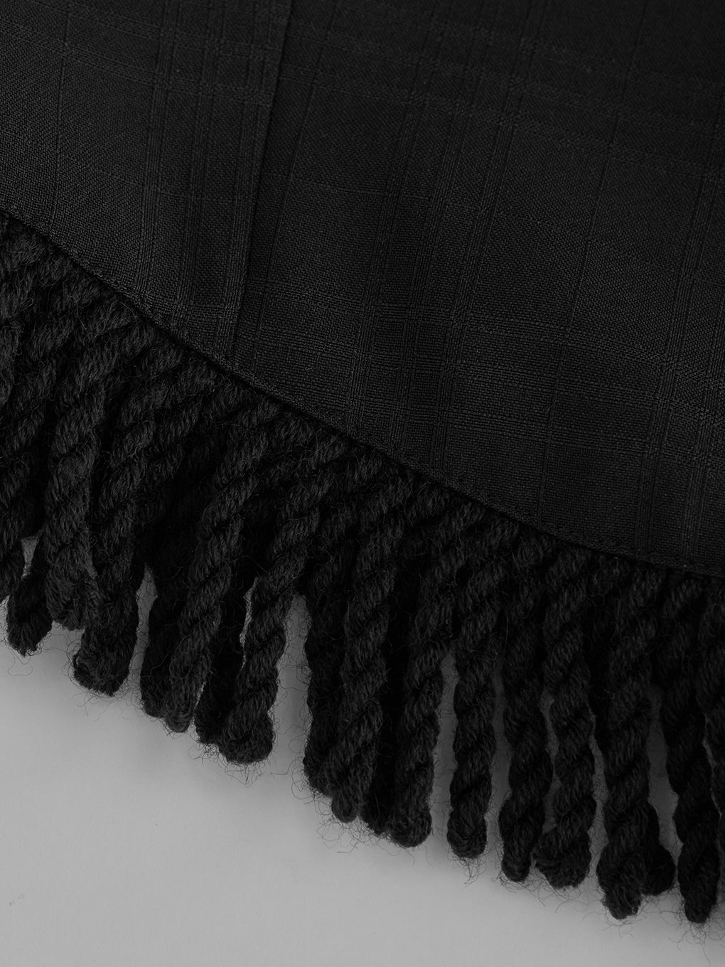 CHECK FRINGE BARE BUSTIER