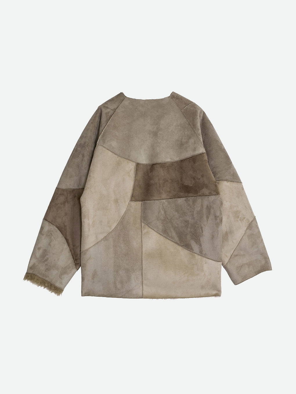 QUILTING PATCHWORK FAKE FUR COAT