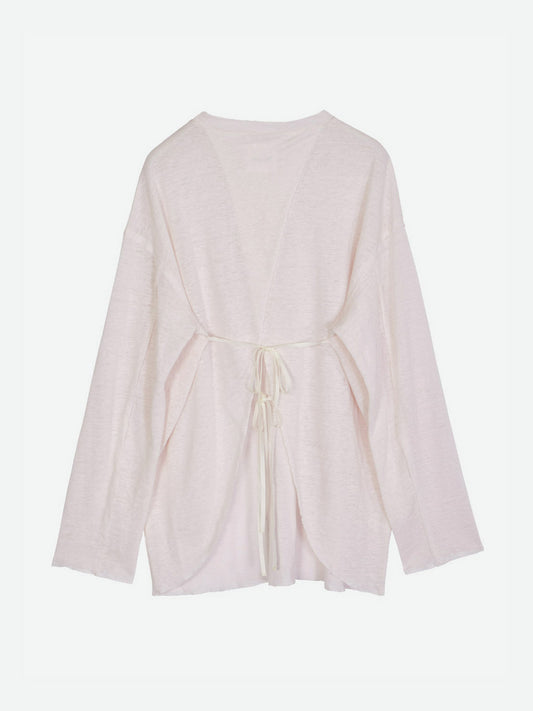 BACK RIBBON ROUGH LONG TEE