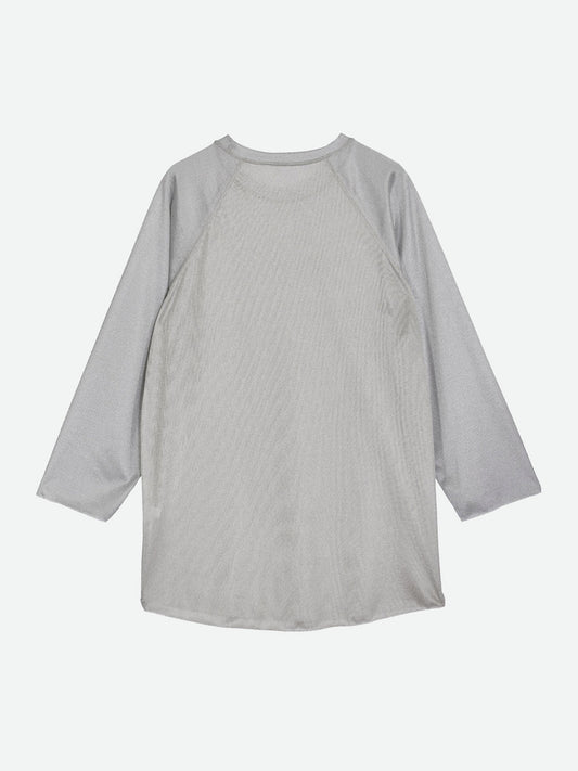 SHINY RAGLAN SLEEVE TOP