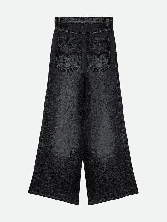 DENIM LIKE KNIT PANTS