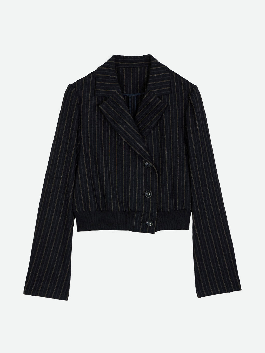 SHORT JACKET LIKE STRIPE TOP