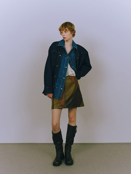 PATCHWORK MINI SKIRT