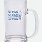 NOUNLESS THREE LOGO BEER GLASS