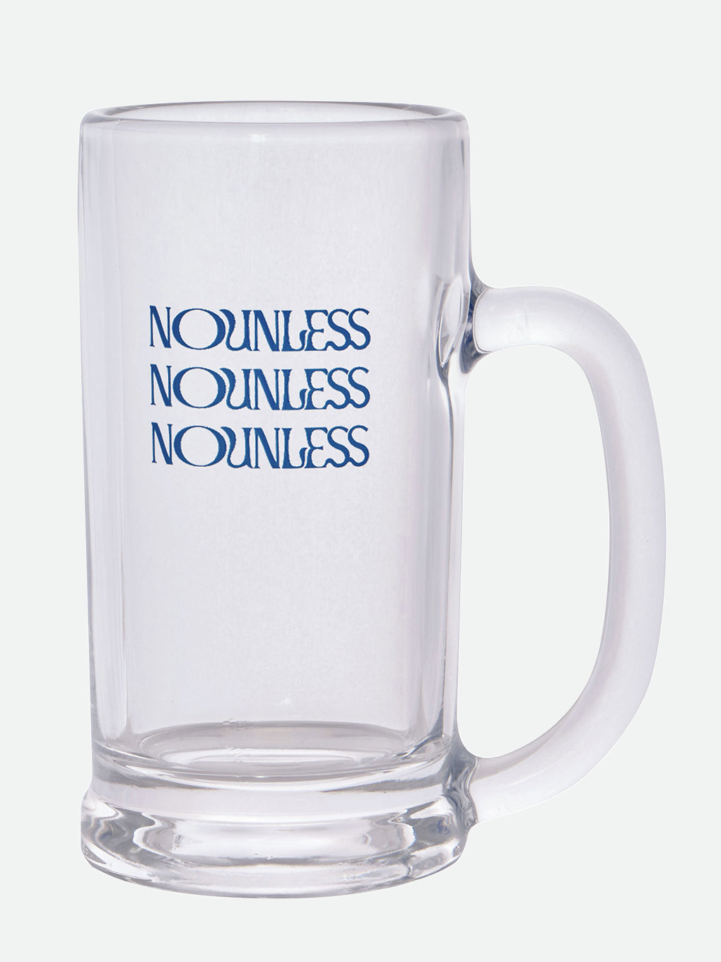 NOUNLESS THREE LOGO BEER GLASS