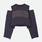 NOUNLESS CUT OFF LOGO SWEAT