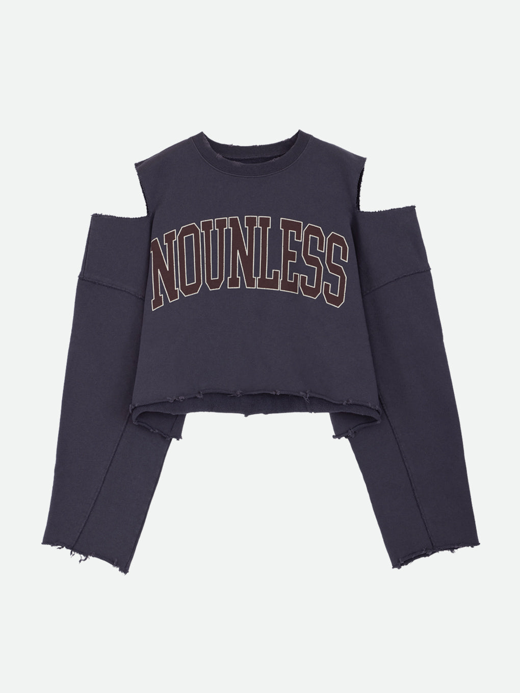 NOUNLESS CUT OFF LOGO SWEAT