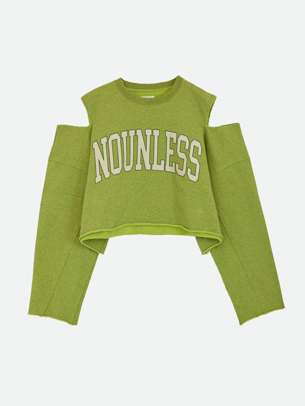 NOUNLESS CUT OFF LOGO SWEAT