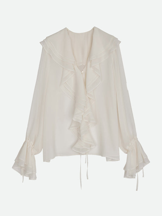 AIRY RUFFLE OVER BLOUSE
