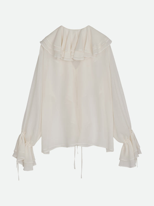 AIRY RUFFLE OVER BLOUSE