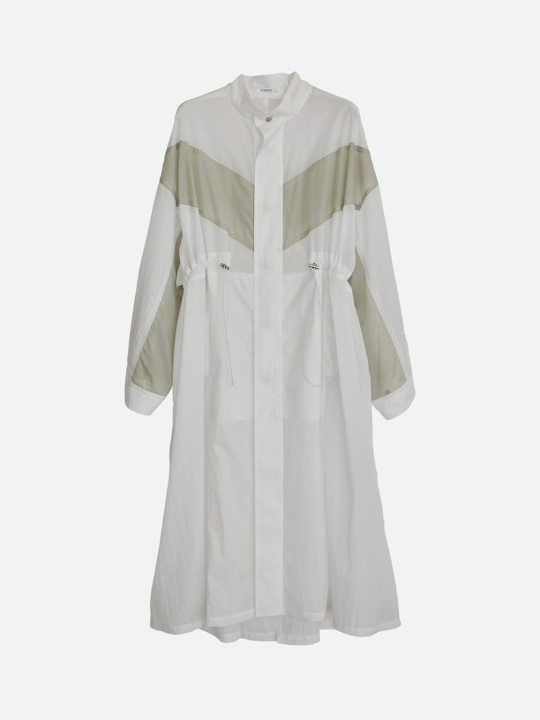 SHEER DRAWSTRING OVERCOAT