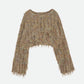 BRIGHT LOOP FRINGE SHORT KNIT