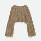 BRIGHT LOOP FRINGE SHORT KNIT