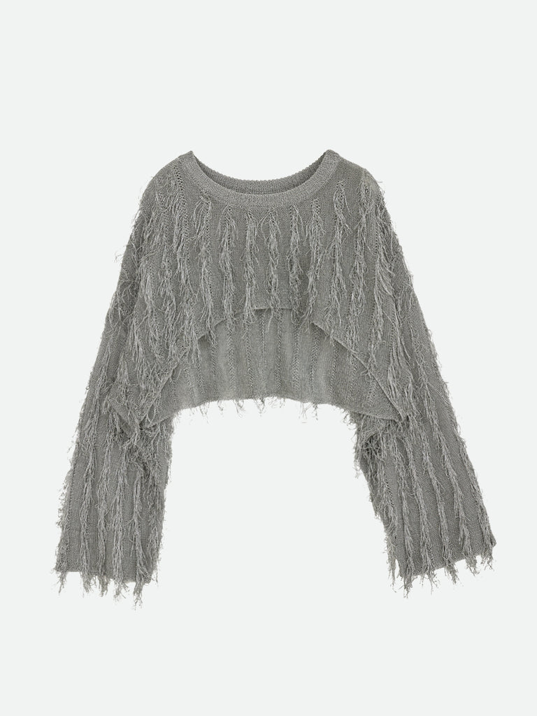 BRIGHT LOOP FRINGE SHORT KNIT