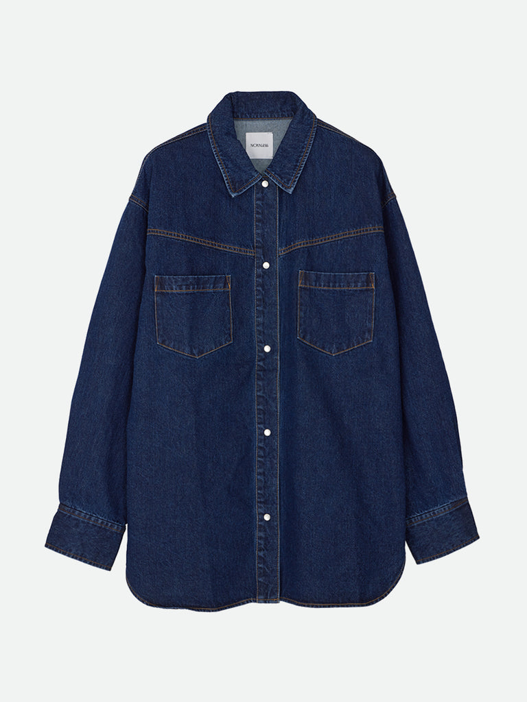 DENIM DISCHARGE PRINTHING SHIRTS