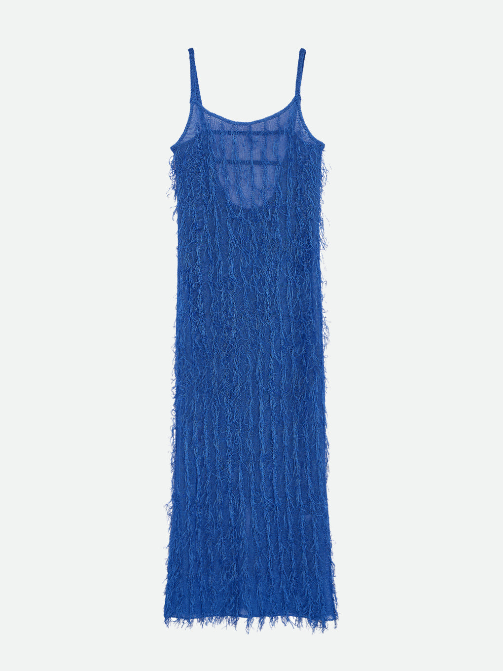 BRIGHT LOOP FRINGE CAMI DRESS