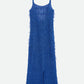 BRIGHT LOOP FRINGE CAMI DRESS