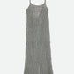 BRIGHT LOOP FRINGE CAMI DRESS