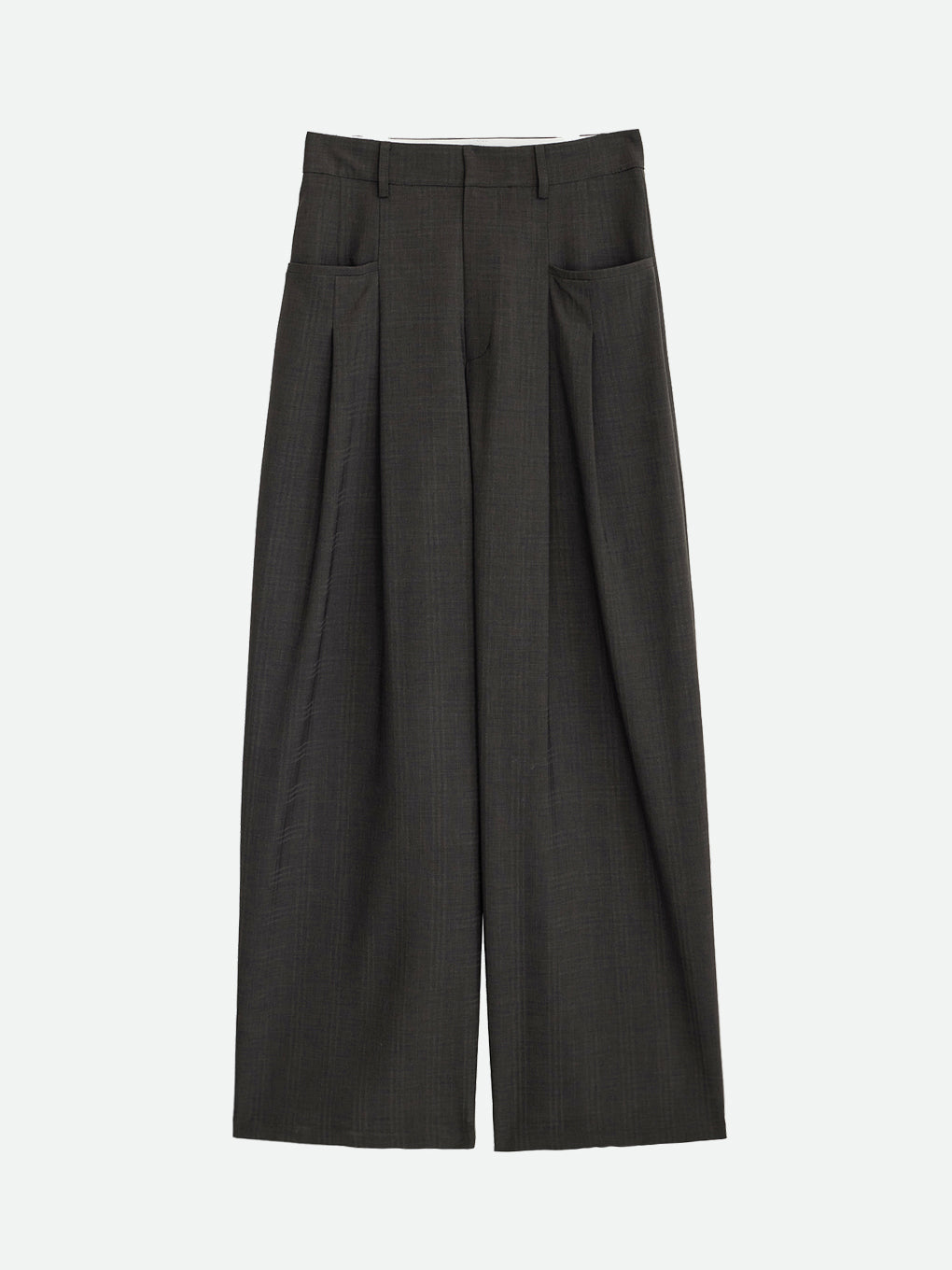 CHECK RELAX WIDE PANTS