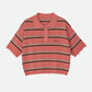 NL BORDER GRUNGE MINI POLO KNIT