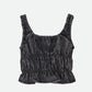 TIERED AGING LIKE DENIM TOPS