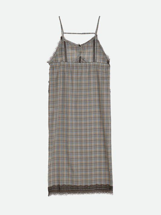 SHEER CHECK LONG CAMISOLE