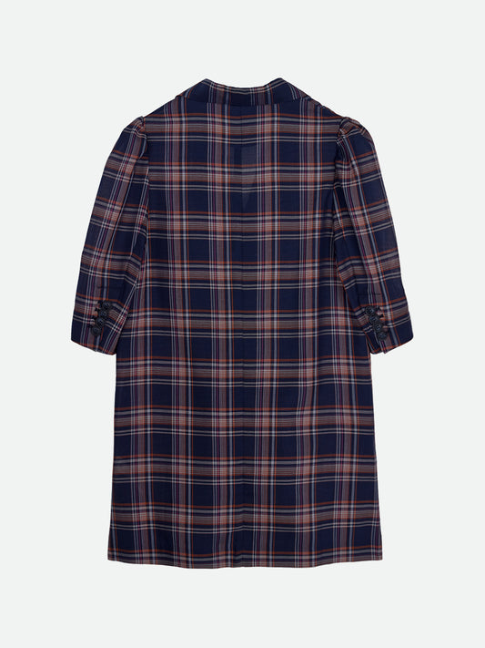 SHEER CHECK HALF SLEEVE JACKET