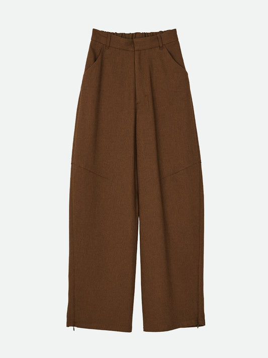 LOOSE ROUND SLIT PANTS