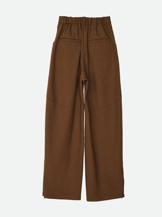 LOOSE ROUND SLIT PANTS