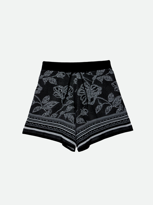 JACQUARD KNIT SHORT PANTS