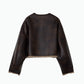 REVERSIBLE SHORT FAKE FUR JACKET