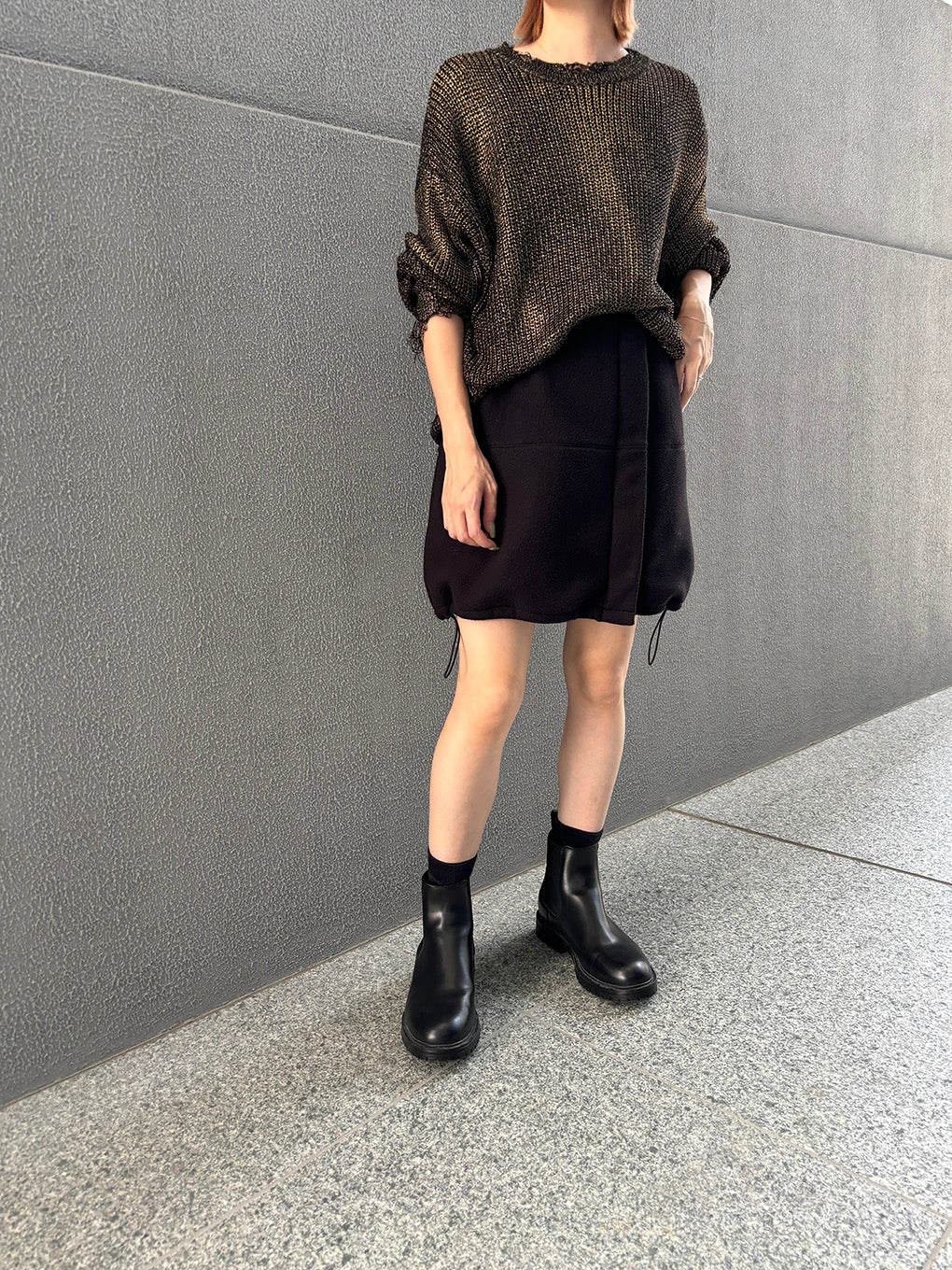 NOUNLESS FLEECE MINI SKIRT